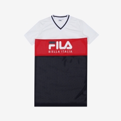 Fila Color Block Mesh - Naisten Mekot - Valkoinen | FI-86909